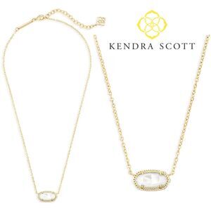NWOT Kendra Scott Elisa Ivory Mother-of-Pearl 14kGold Necklace (June Birthstone)